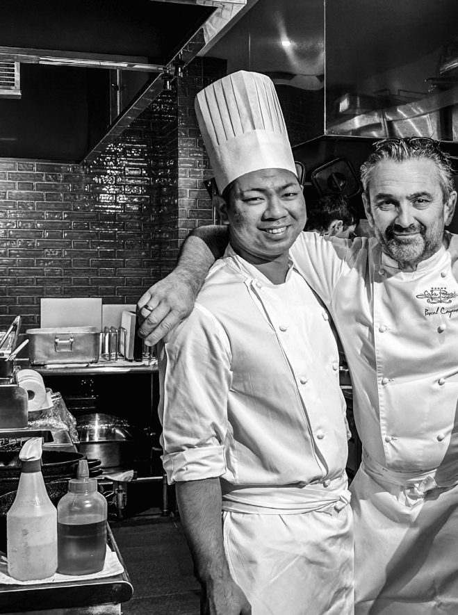 Les chefs TANAKA, PASCAL CAYEUX et SAKIYAMA